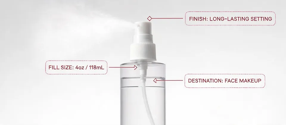 Setting spray specification worksheet illustration, not a premises map